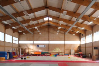 Photo de la halle culturelle et sportive côté gym de Giromagny