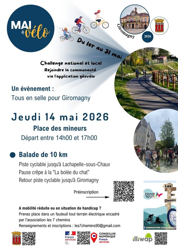 Mai à Vélo à Giromagny - jeudi 14 mai 2026 