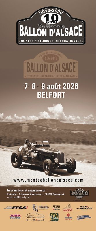 10ème Montée Historique Internationale du Ballon d'Alsace (7-9 août 2026)