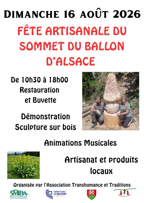 Fête artisanale du Sommet du Ballon d’Alsace - Dimanche 16 août