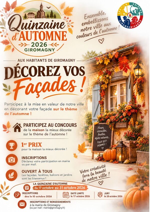 Quinzaine d'Automne 2026 : appel à participation