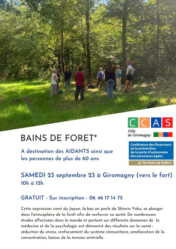 Atelier BAINS DE FORÊT à destination des AIDANTS et...