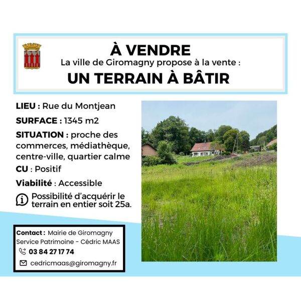 La commune vend un terrain rue du Montjean