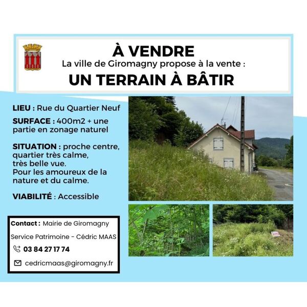La commune vend un terrain rue du Quartier Neuf