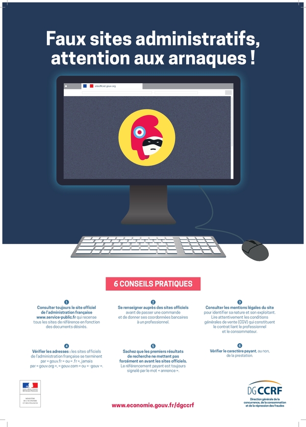 Attention aux faux sites administratifs ! 
