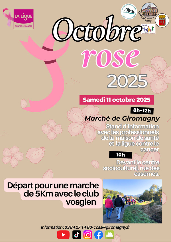 Octobre Rose à Giromagny – Samedi 11 octobre 2025
