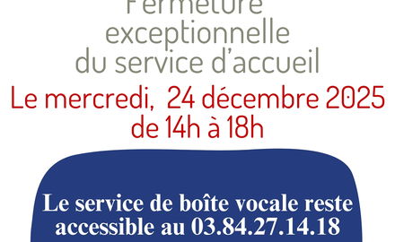 Fermeture de la Mairie le mercredi 24 décembre après-midi
