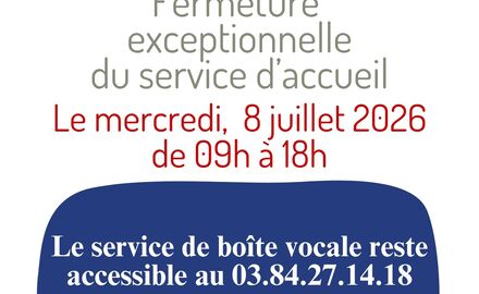 Fermeture de la Mairie le mercredi 08 juillet 