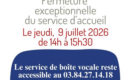Fermeture de la Mairie le jeudi 09 juillet