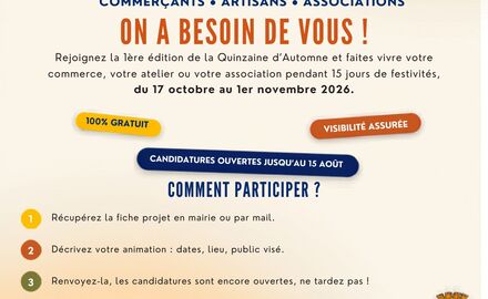 Quinzaine d'Automne 2026 : appel à participation