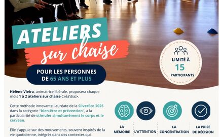 Ateliers sur chaise Créa'diaz : bougez, stimulez, partagez !