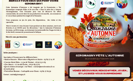 LIvret De la Quinzaine d'automne