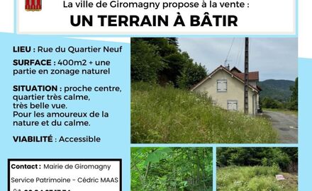 La commune vend un terrain rue du Quartier Neuf
