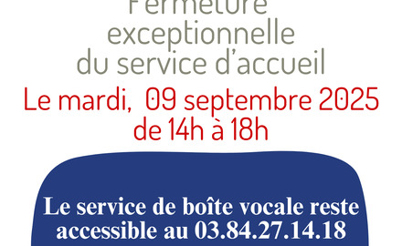 Fermeture exceptionnelle de la Mairie le 09 septembre 