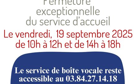 Fermeture de la Mairie le vendredi 19 septembre