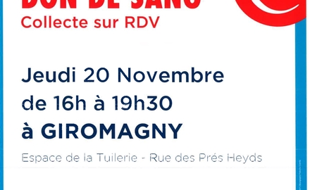 Don du sang - jeudi 20 novembre