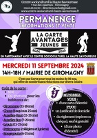 Permanence : Distribution des cartes Avantages Jeunes 