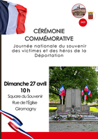 Journée nationale du souvenir des victimes et héros de la déportation