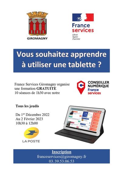 Flyer apprendre à utiliser une tablette numérique 2e session Flyer apprendre à utiliser une tablette numérique 2e session