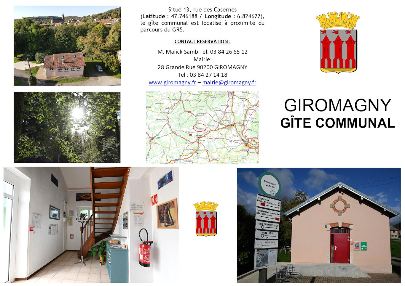 Flyer Gîte Communal Giromagny - recto