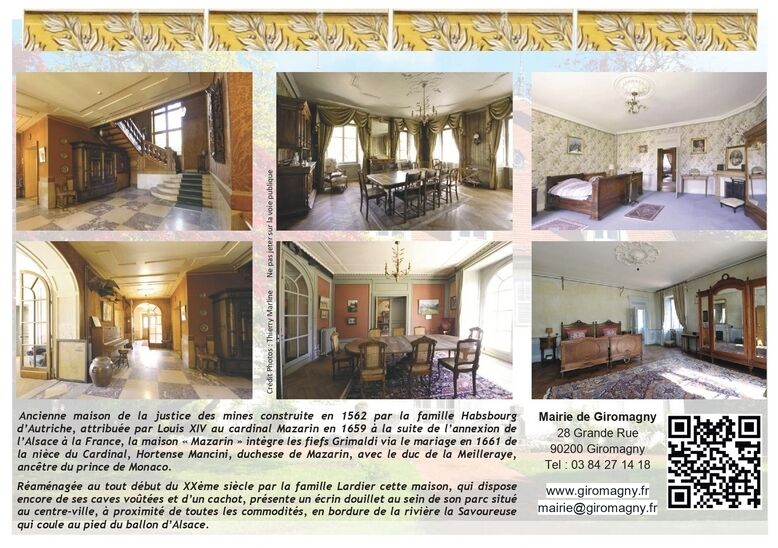 Flyer Maison Mazarin Giromagny verso Flyer Maison Mazarin Giromagny verso