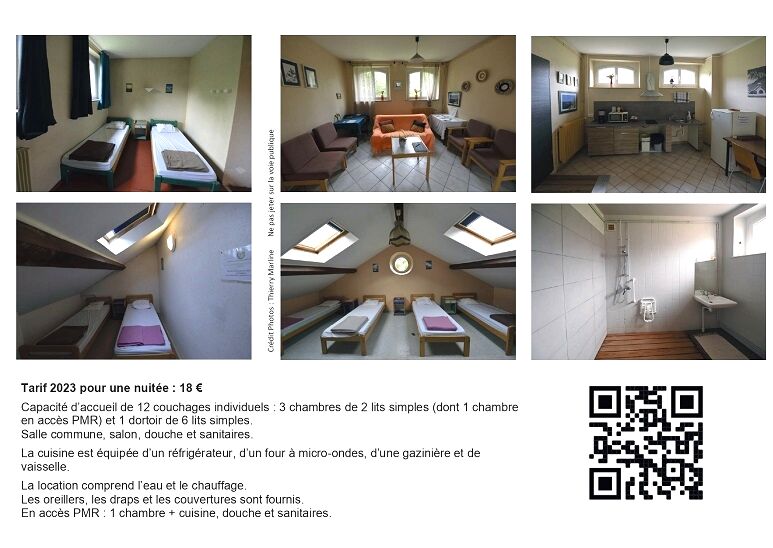 Flyer Gîte Communal Giromagny, alias Relais des Rondonneurs - verso Flyer Gîte Communal Giromagny verso