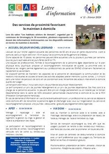 Image sur 1e page avec lien sur Lettre d'information CCAS - Ville de Giromagny n°11