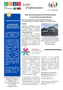 Image sur 1e page avec lien sur Lettre d'information CCAS - Ville de Giromagny n°12