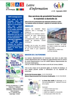 Image sur 1e page avec lien sur Lettre d'information CCAS - Ville de Giromagny n°13
