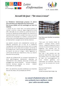 Image sur 1e page avec lien sur Lettre d'information CCAS - Ville de Giromagny n°14