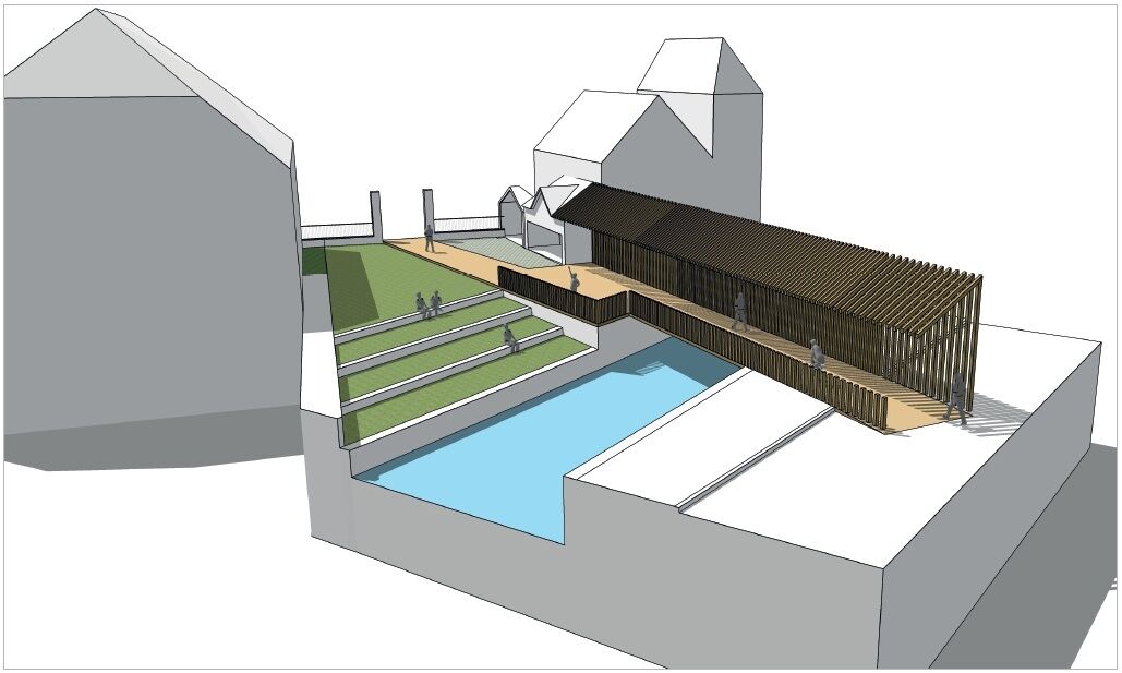 Secteur 1 passerelle entre place Mineurs et Maison Mazarin